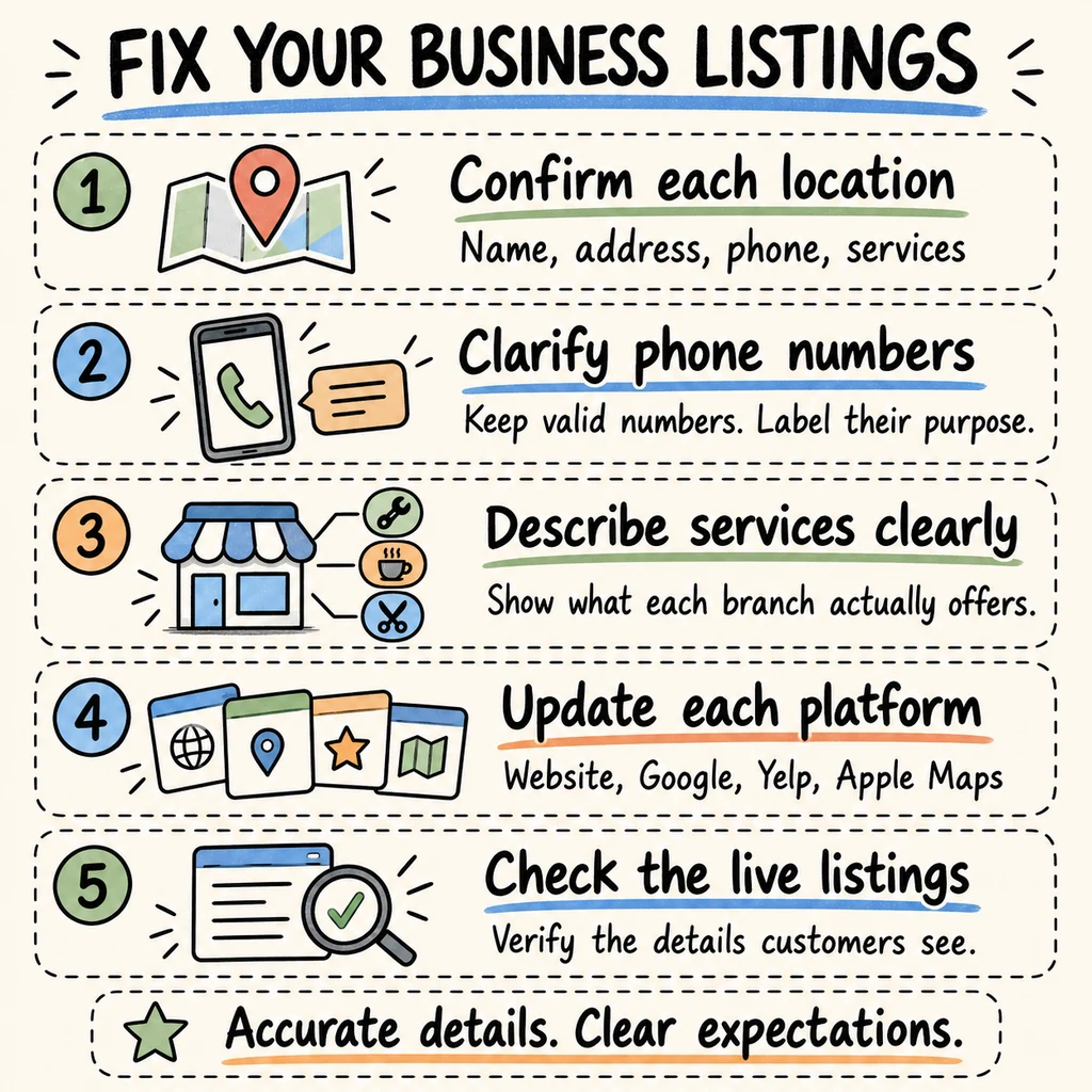 Five steps to fix incorrect business information and local citations