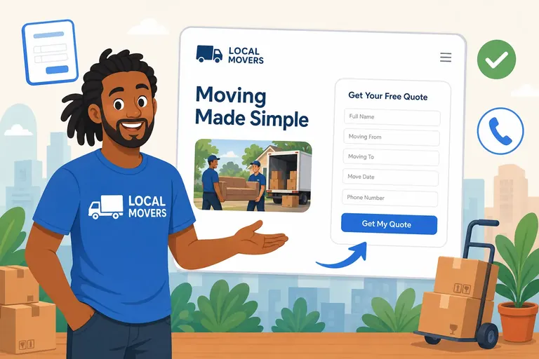 Clean landing page with one headline, one form and one call-to-action button